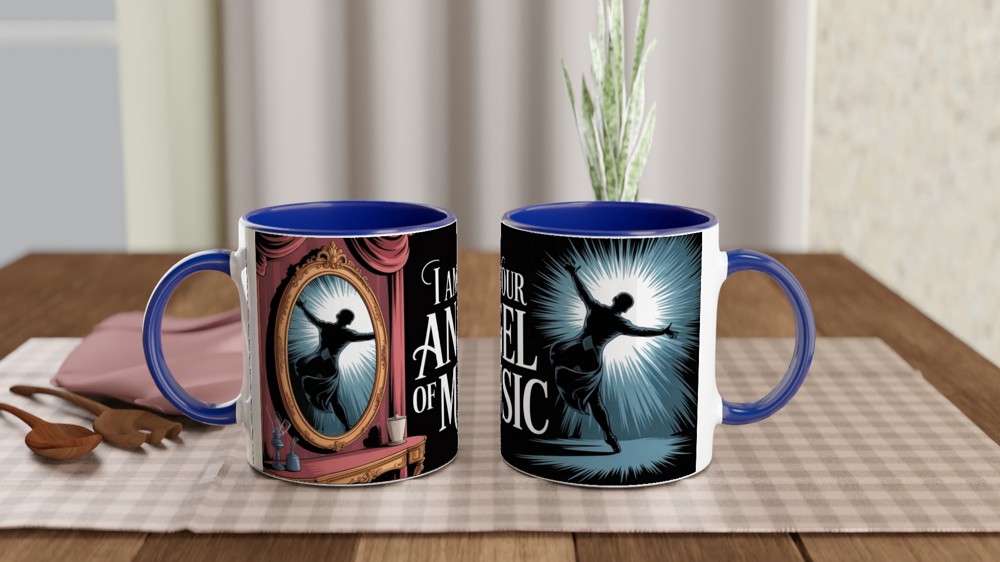Phantom of the Opera Mug | Dressing Room Mirror Design | Musical Theatre Gift | West End Show Present — view 4