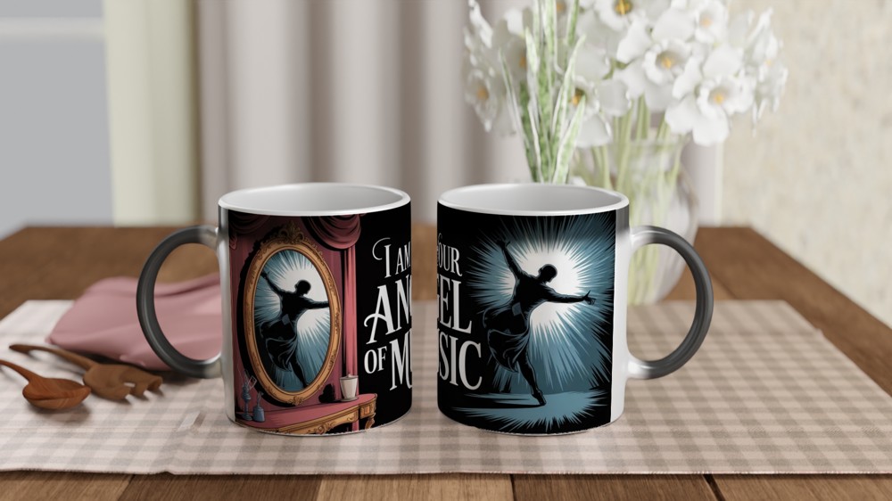 Phantom of the Opera Mug | Dressing Room Mirror Design | Musical Theatre Gift | West End Show Present — view 3