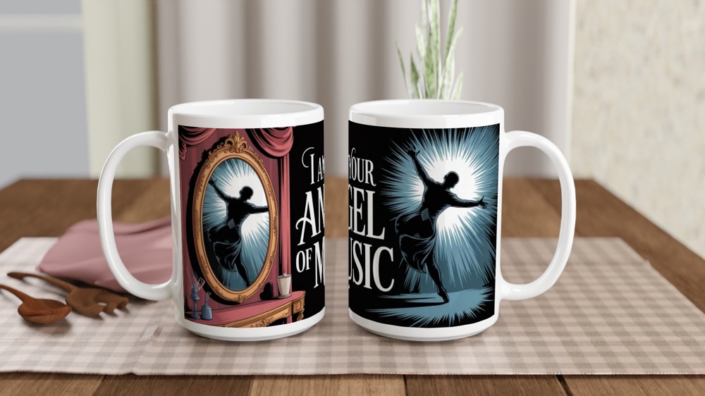 Phantom of the Opera Mug | Dressing Room Mirror Design | Musical Theatre Gift | West End Show Present — view 2