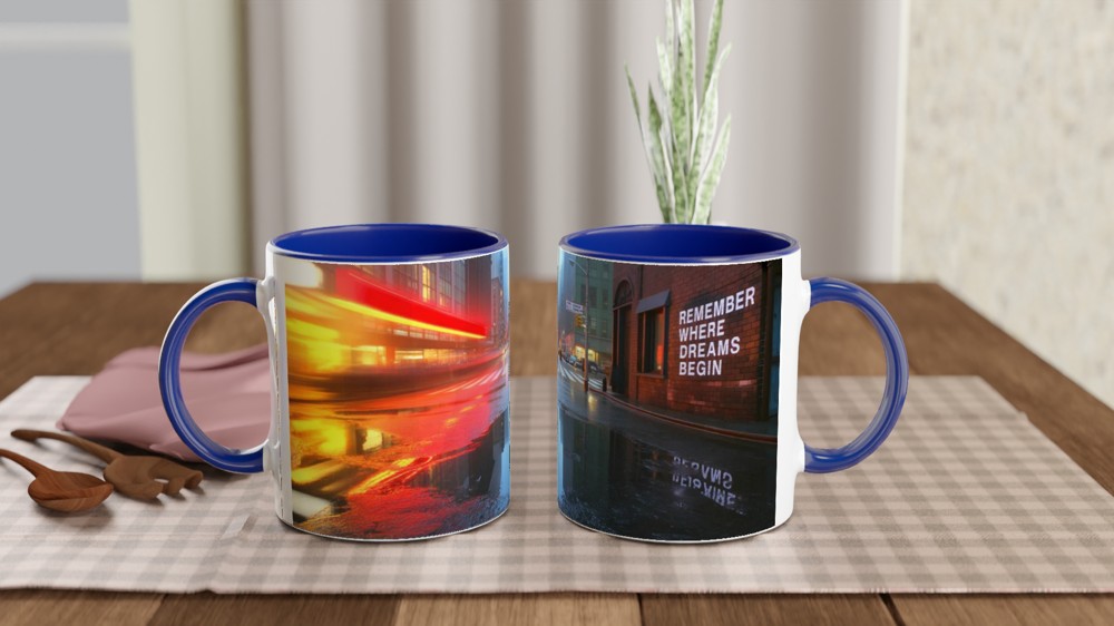 Remember Where Dreams Begin - Urban Motivational Mug — view 4