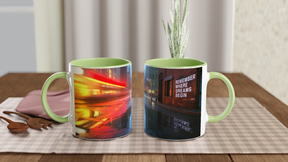 Remember Where Dreams Begin - Urban Motivational Mug — view 5