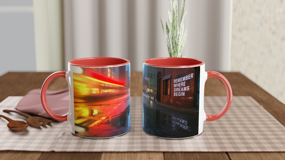 Remember Where Dreams Begin - Urban Motivational Mug — view 7