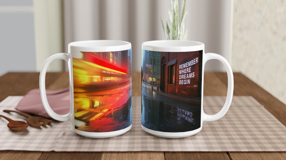 Remember Where Dreams Begin - Urban Motivational Mug — view 2
