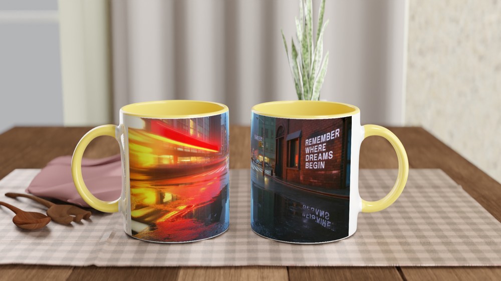 Remember Where Dreams Begin - Urban Motivational Mug — view 8