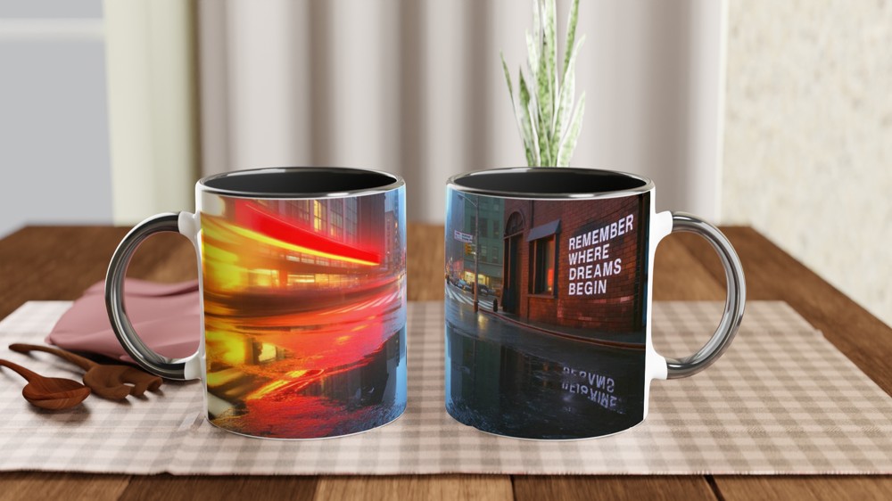 Remember Where Dreams Begin - Urban Motivational Mug — view 9