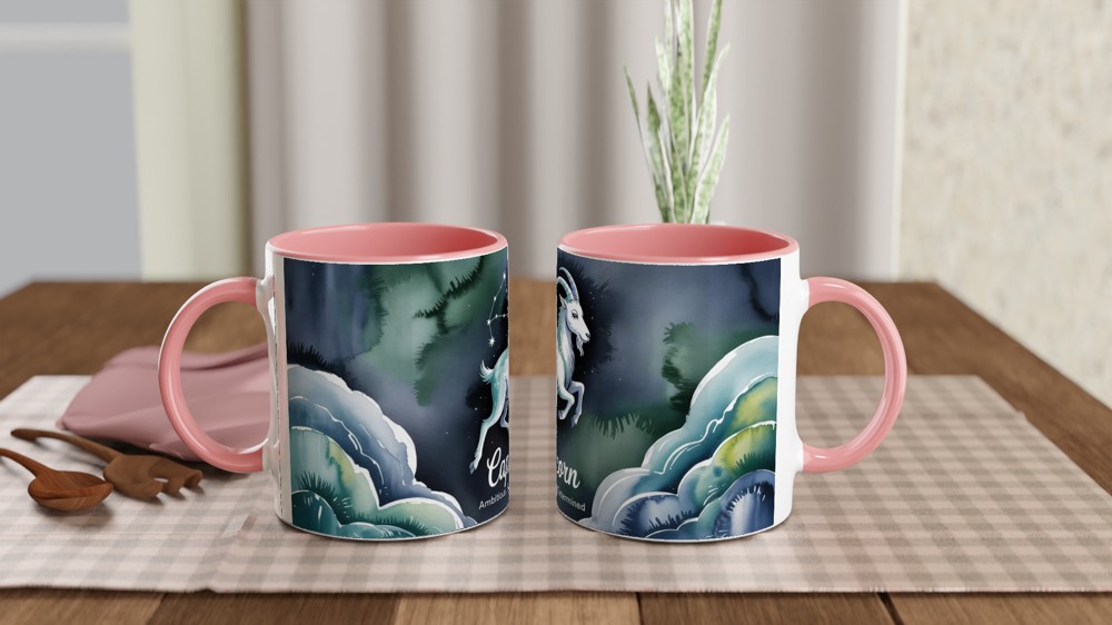 Capricorn Mug | Zodiac Astrology Gift | Sea Goat Constellation Cup | Birthday Present for Capricorn Her or Him — view 6