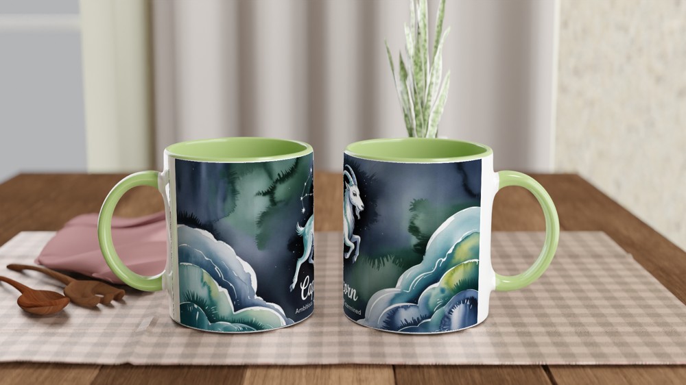 Capricorn Mug | Zodiac Astrology Gift | Sea Goat Constellation Cup | Birthday Present for Capricorn Her or Him — view 5