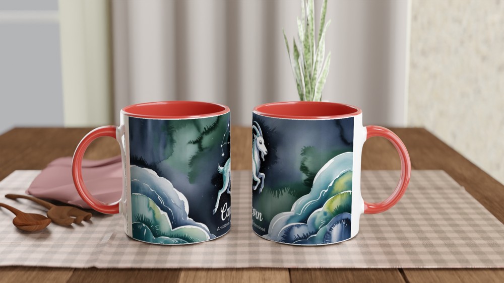 Capricorn Mug | Zodiac Astrology Gift | Sea Goat Constellation Cup | Birthday Present for Capricorn Her or Him — view 7