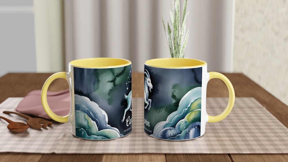 Capricorn Mug | Zodiac Astrology Gift | Sea Goat Constellation Cup | Birthday Present for Capricorn Her or Him — view 8