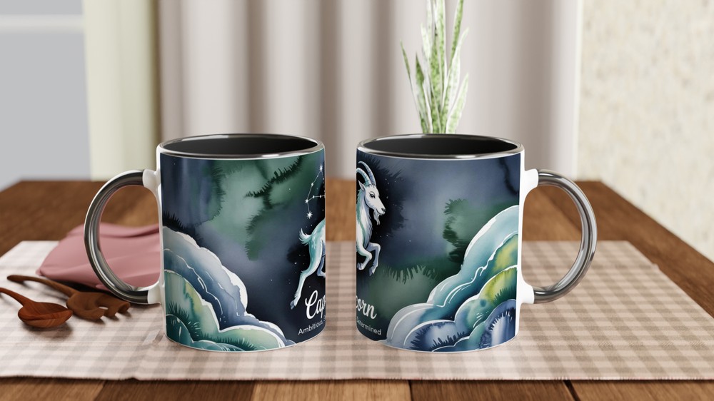 Capricorn Mug | Zodiac Astrology Gift | Sea Goat Constellation Cup | Birthday Present for Capricorn Her or Him — view 9