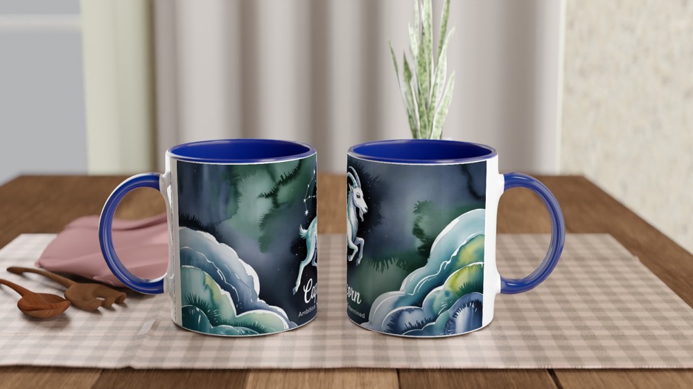 Capricorn Mug | Zodiac Astrology Gift | Sea Goat Constellation Cup | Birthday Present for Capricorn Her or Him — view 4