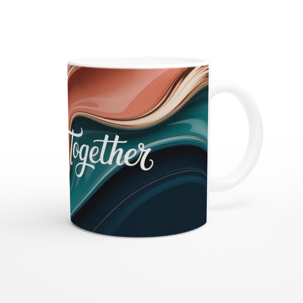Better Together Mug | Modern Abstract Romantic Gift | Anniversary Present for Couple | Valentines Day Mug for Her or Him — view 12