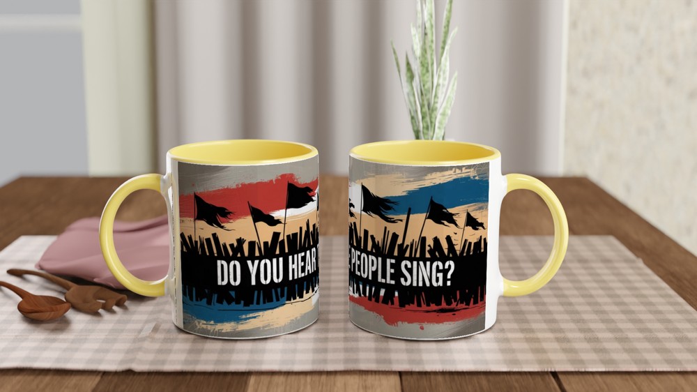 Musical Lyric Mug | Do You Hear the People Sing | Barricade Stencil Design for Theatre Fans — view 8