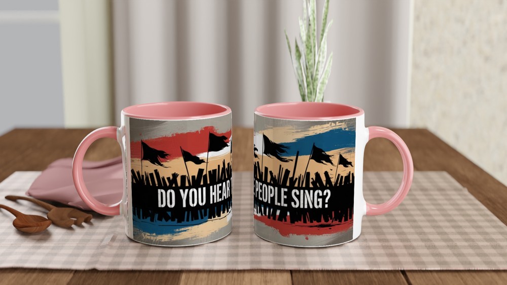 Musical Lyric Mug | Do You Hear the People Sing | Barricade Stencil Design for Theatre Fans — view 6