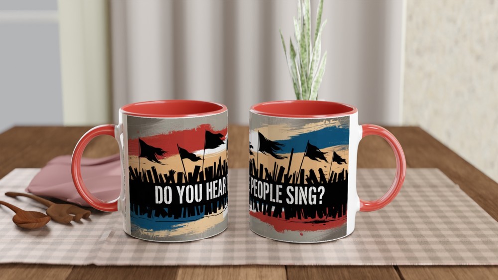 Musical Lyric Mug | Do You Hear the People Sing | Barricade Stencil Design for Theatre Fans — view 7
