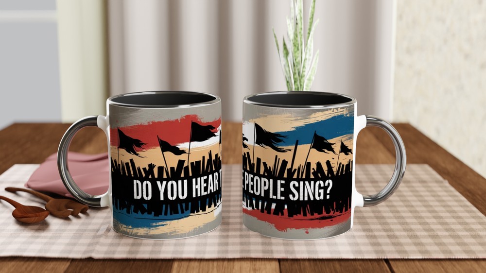 Musical Lyric Mug | Do You Hear the People Sing | Barricade Stencil Design for Theatre Fans — view 9