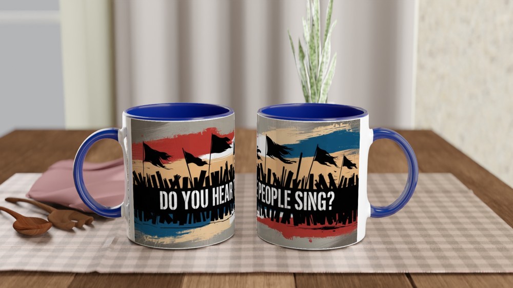 Musical Lyric Mug | Do You Hear the People Sing | Barricade Stencil Design for Theatre Fans — view 4