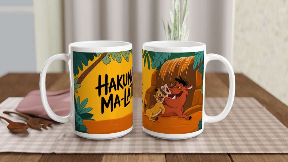 Lion King Mug | Hakuna Ma-Latte Coffee Pun | Musical Theatre Gift | Best Friend Present — view 2