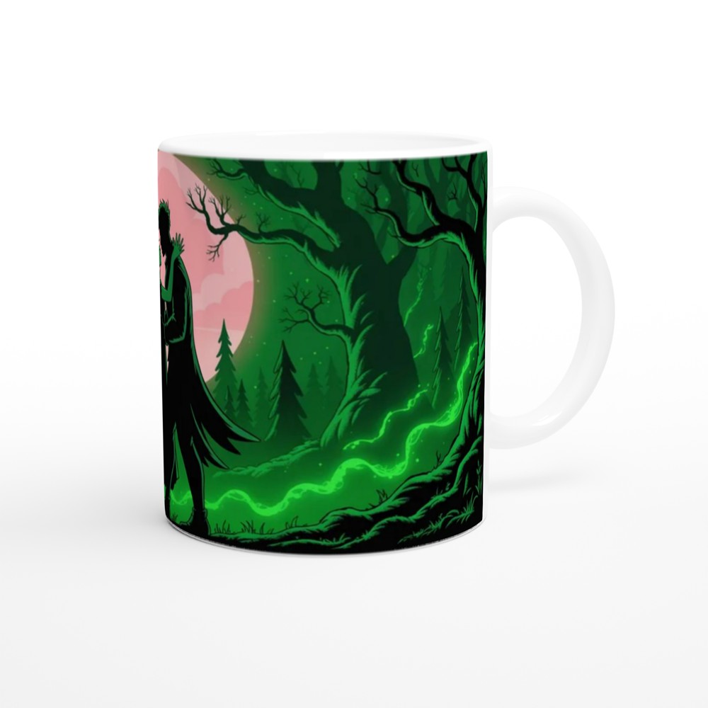 Enchanted Forest Romantic Couple Silhouette Mug — view 12