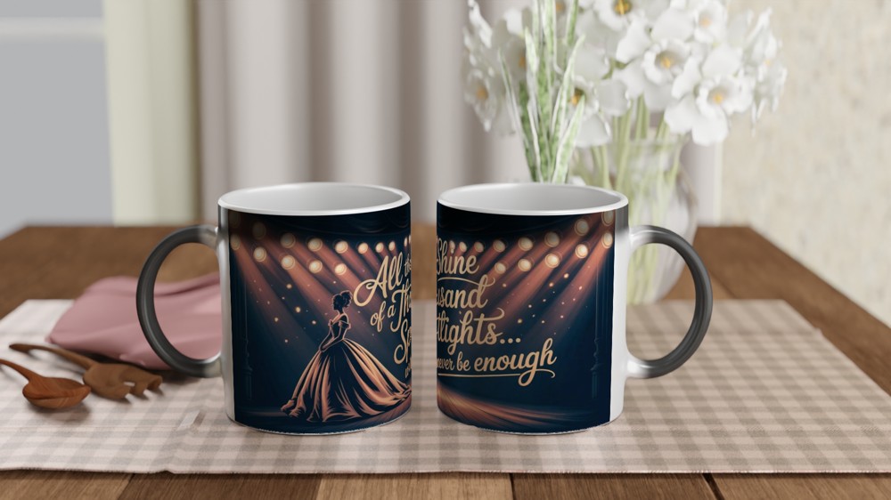 Greatest Showman Mug | Never Enough Quote | Musical Theatre Gift | Spotlight Ballgown Present for Her — view 3