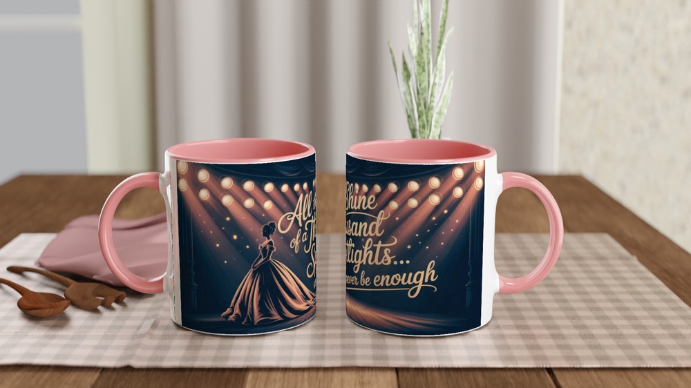 Greatest Showman Mug | Never Enough Quote | Musical Theatre Gift | Spotlight Ballgown Present for Her — view 6