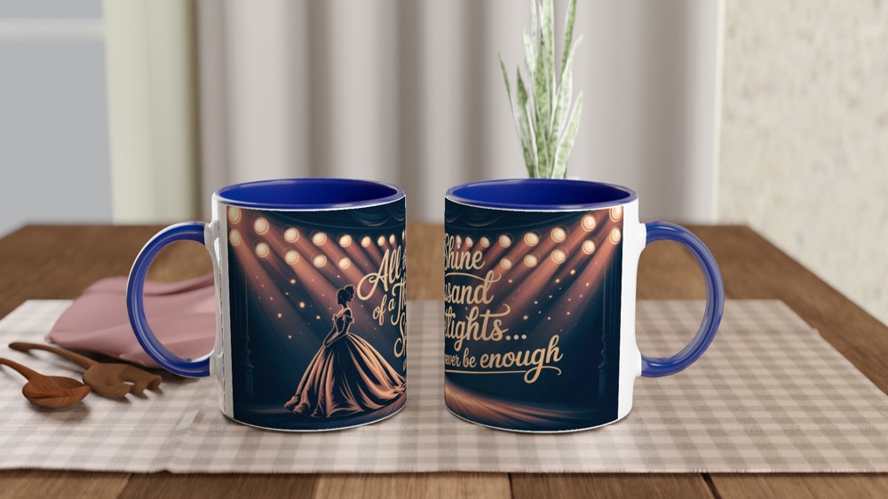 Greatest Showman Mug | Never Enough Quote | Musical Theatre Gift | Spotlight Ballgown Present for Her — view 4