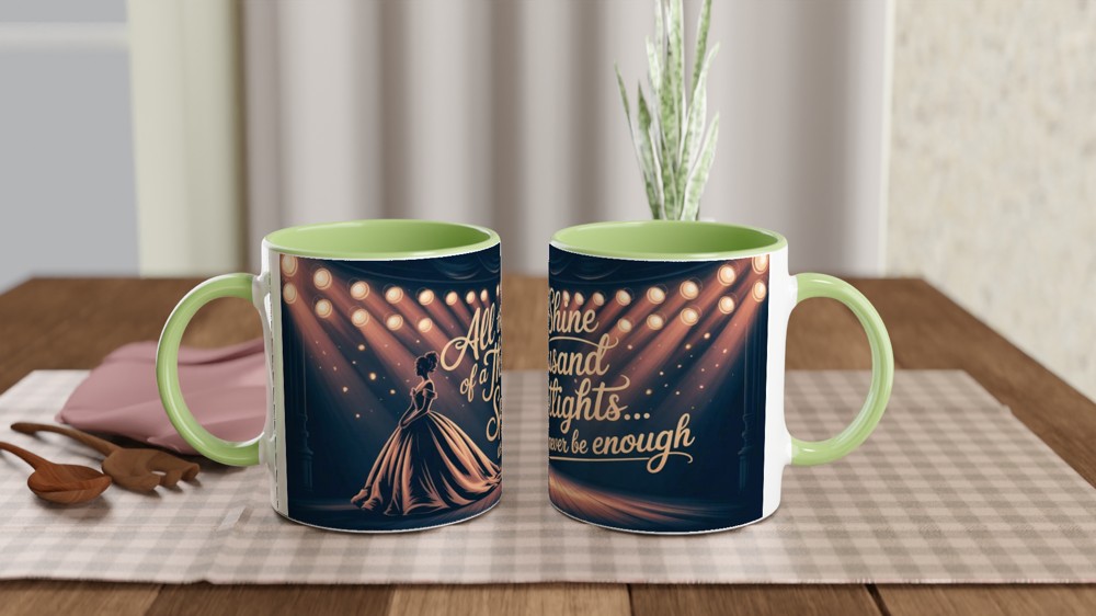 Greatest Showman Mug | Never Enough Quote | Musical Theatre Gift | Spotlight Ballgown Present for Her — view 5