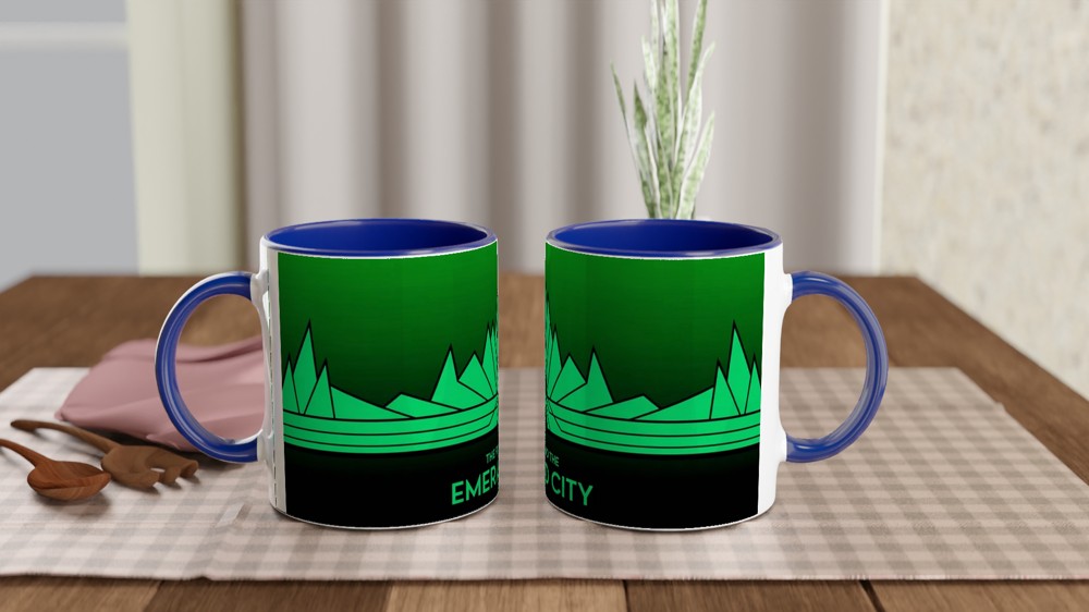 Wicked Musical Mug | Emerald City Art Deco Gift | Theatre Lover Present | Broadway West End Mug — view 4