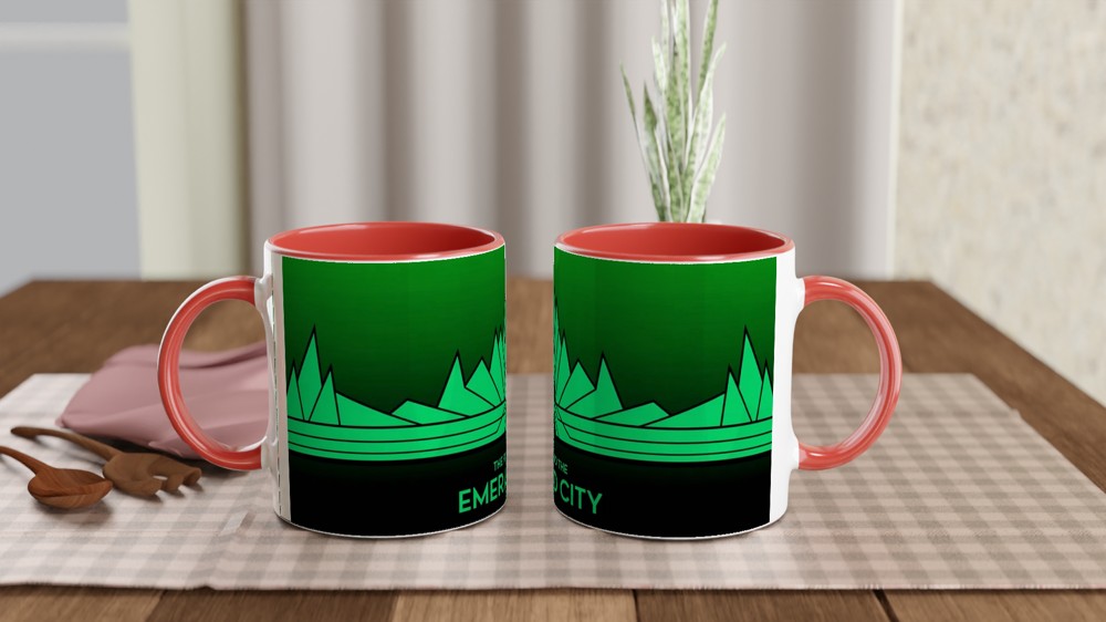 Wicked Musical Mug | Emerald City Art Deco Gift | Theatre Lover Present | Broadway West End Mug — view 7