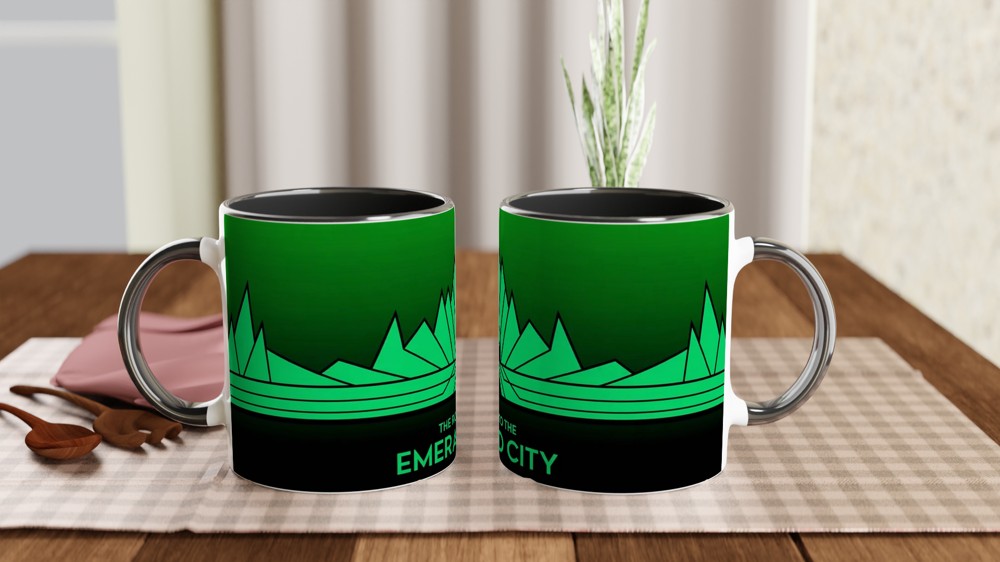 Wicked Musical Mug | Emerald City Art Deco Gift | Theatre Lover Present | Broadway West End Mug — view 9