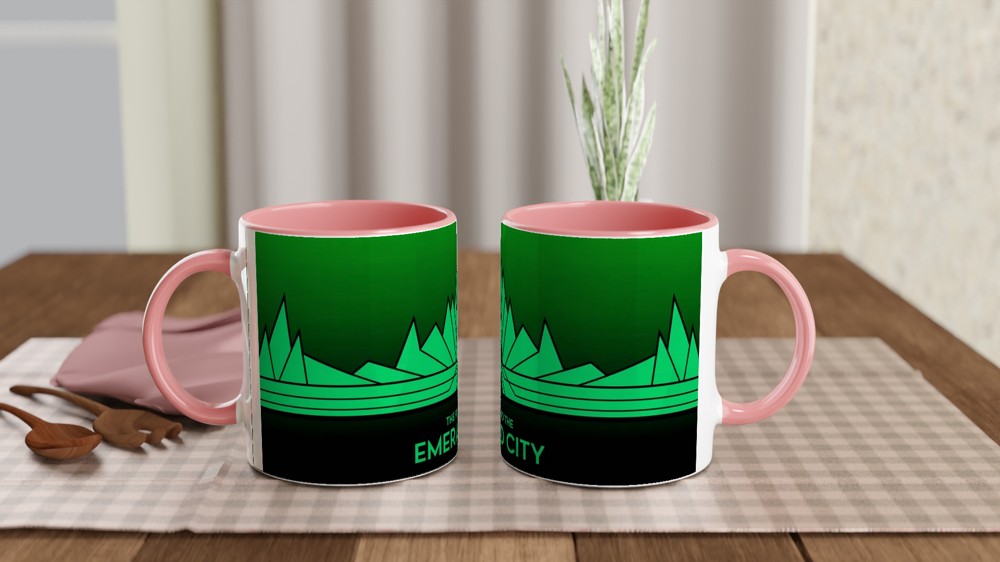 Wicked Musical Mug | Emerald City Art Deco Gift | Theatre Lover Present | Broadway West End Mug — view 6