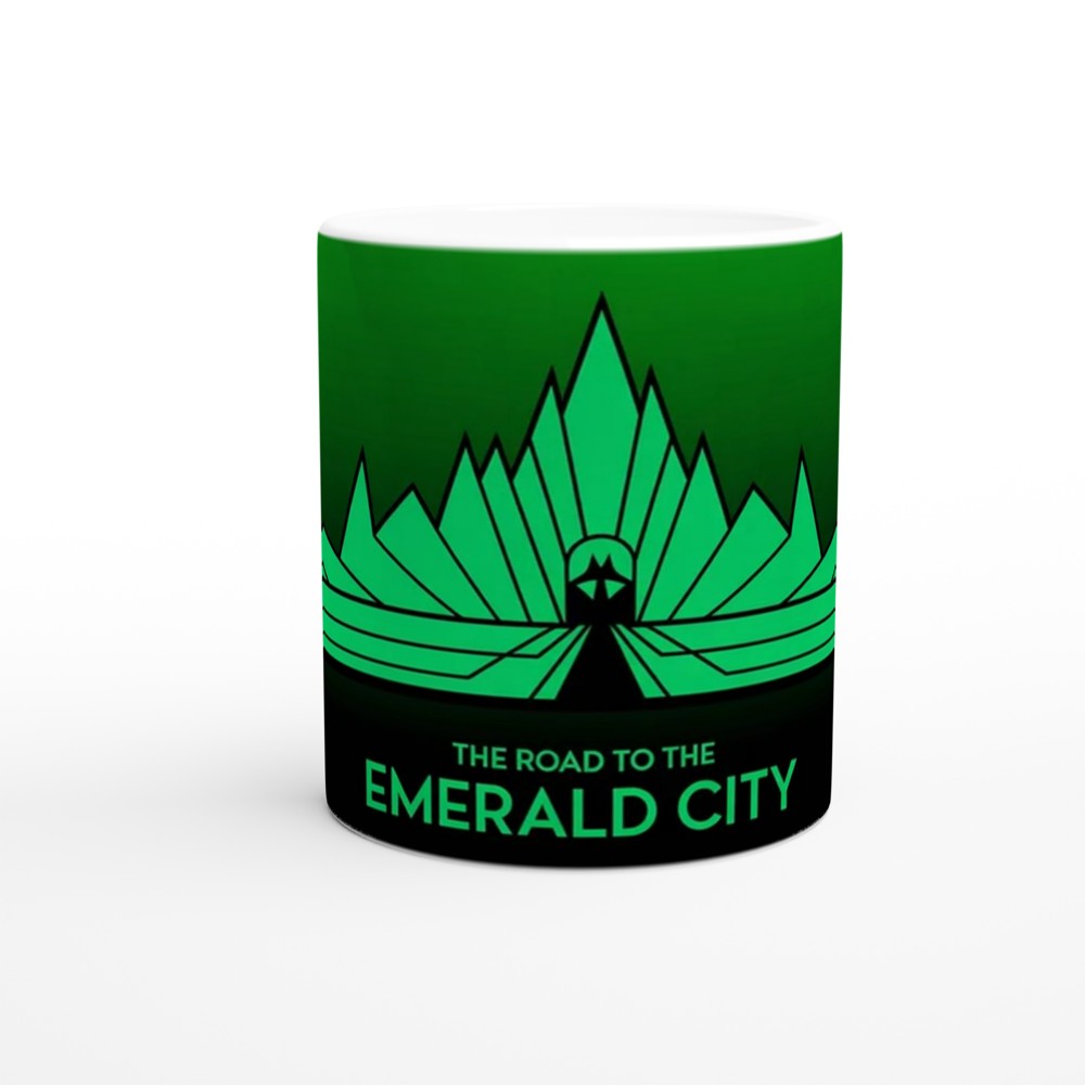 Wicked Musical Mug | Emerald City Art Deco Gift | Theatre Lover Present | Broadway West End Mug — view 11