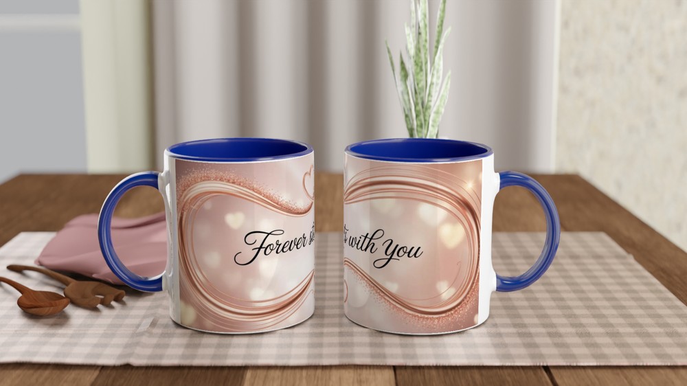 Valentine's Day Mug | Forever Starts With You Romantic Gift | Anniversary Mug for Husband or Wife | Couple Love Present — view 4