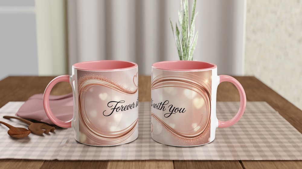 Valentine's Day Mug | Forever Starts With You Romantic Gift | Anniversary Mug for Husband or Wife | Couple Love Present — view 6