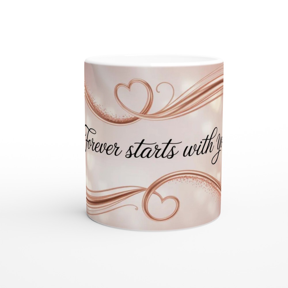 Valentine's Day Mug | Forever Starts With You Romantic Gift | Anniversary Mug for Husband or Wife | Couple Love Present — view 11
