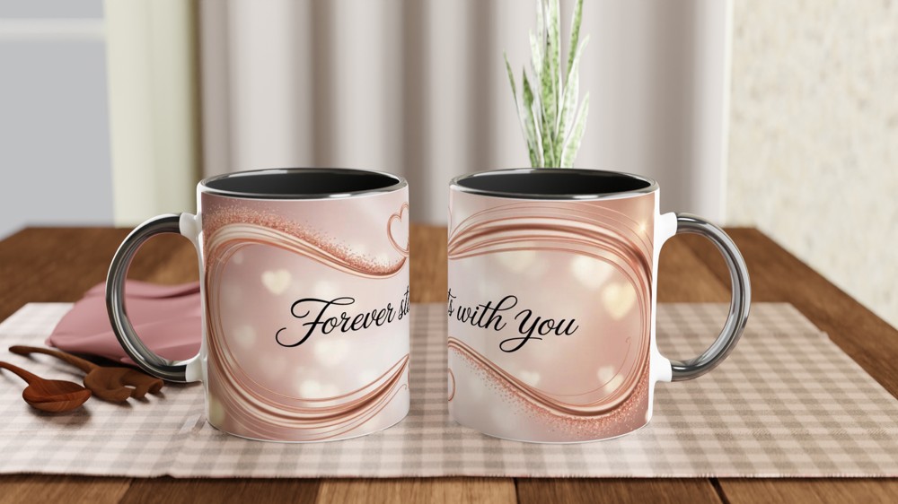 Valentine's Day Mug | Forever Starts With You Romantic Gift | Anniversary Mug for Husband or Wife | Couple Love Present — view 9