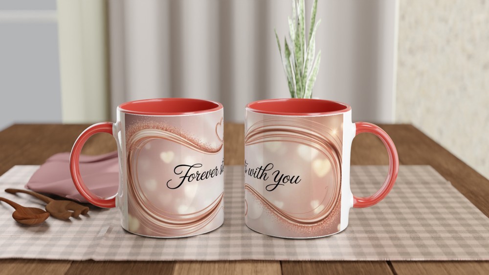 Valentine's Day Mug | Forever Starts With You Romantic Gift | Anniversary Mug for Husband or Wife | Couple Love Present — view 7