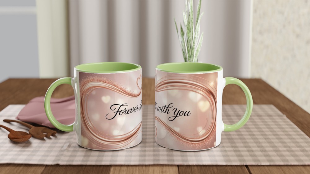 Valentine's Day Mug | Forever Starts With You Romantic Gift | Anniversary Mug for Husband or Wife | Couple Love Present — view 5