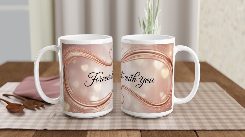 Valentine's Day Mug | Forever Starts With You Romantic Gift | Anniversary Mug for Husband or Wife | Couple Love Present — view 2