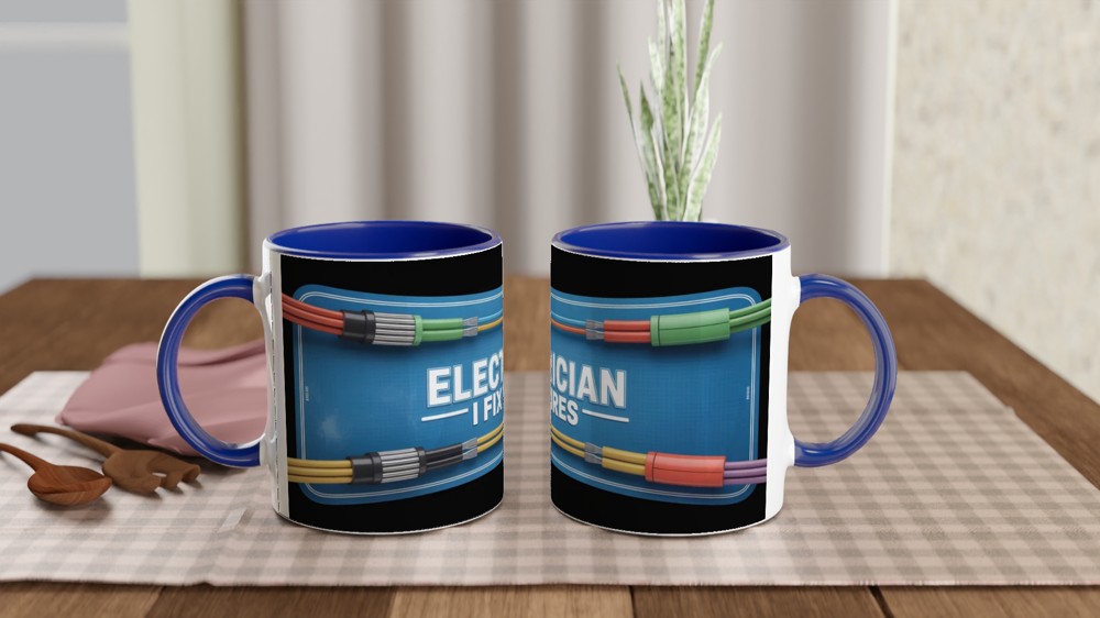 Electrician I Fix Wires - Funny Electrician Mug — view 4