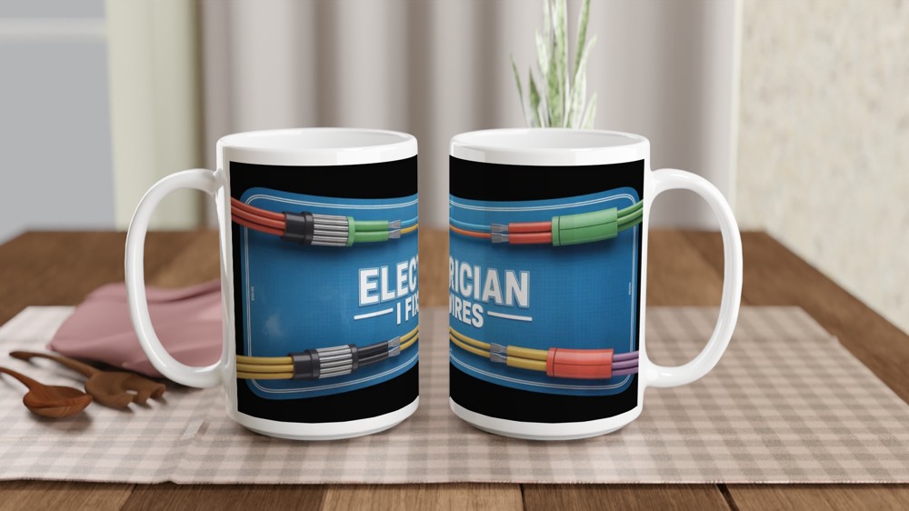 Electrician I Fix Wires - Funny Electrician Mug — view 2