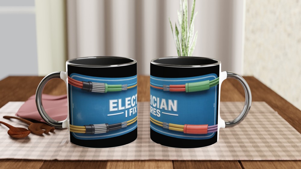 Electrician I Fix Wires - Funny Electrician Mug — view 9