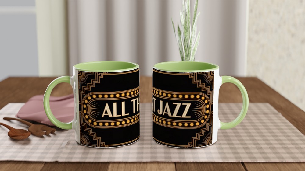 Chicago Mug | 'All That Jazz' Art Deco Design | Musical Theatre Gift | Present for Theatre Lovers — view 5