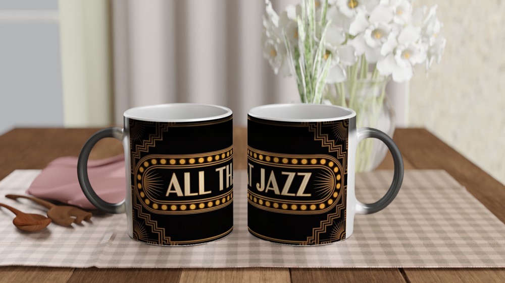 Chicago Mug | 'All That Jazz' Art Deco Design | Musical Theatre Gift | Present for Theatre Lovers — view 3