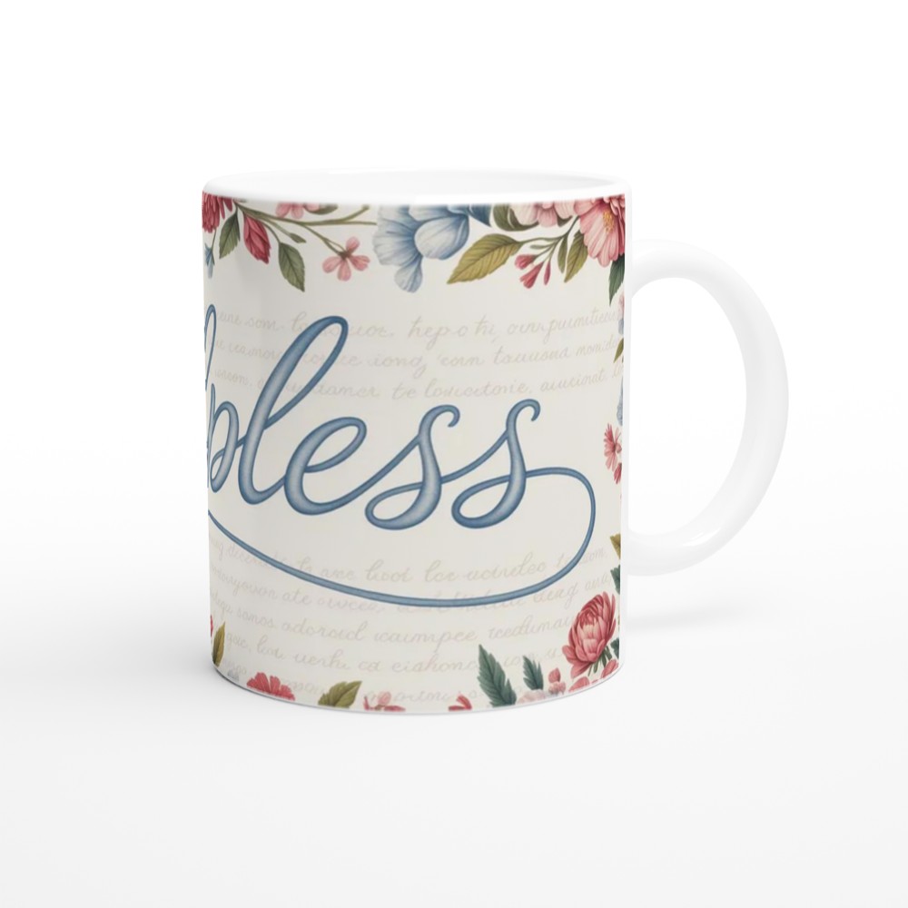 Helpless Floral Script Mug — view 12