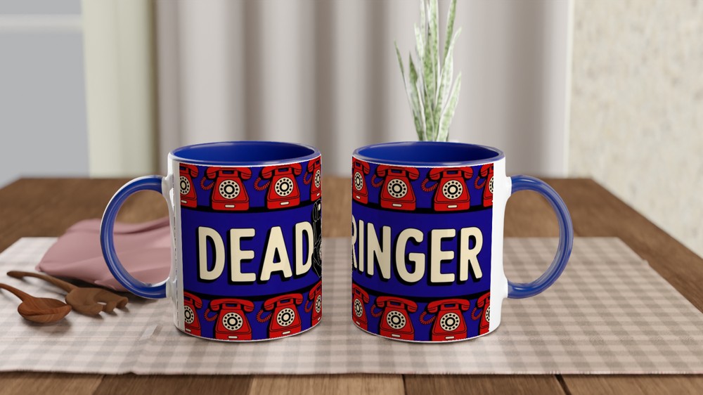 Operation Mincemeat Mug | Dead Ringer Quote | Musical Theatre Gift | 1940s Telephone Design — view 4