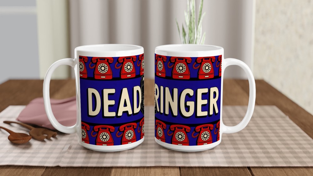 Operation Mincemeat Mug | Dead Ringer Quote | Musical Theatre Gift | 1940s Telephone Design — view 2
