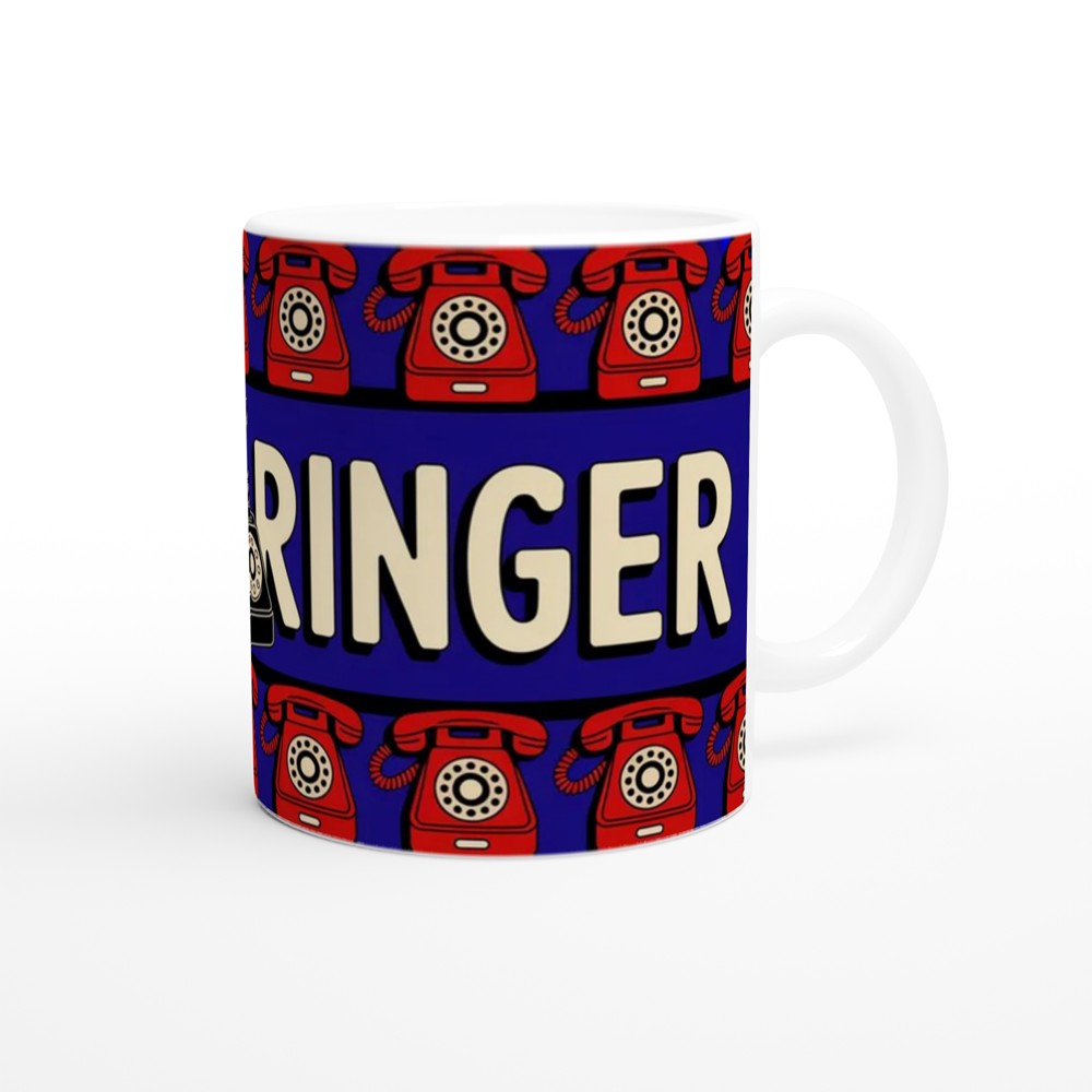 Operation Mincemeat Mug | Dead Ringer Quote | Musical Theatre Gift | 1940s Telephone Design — view 12
