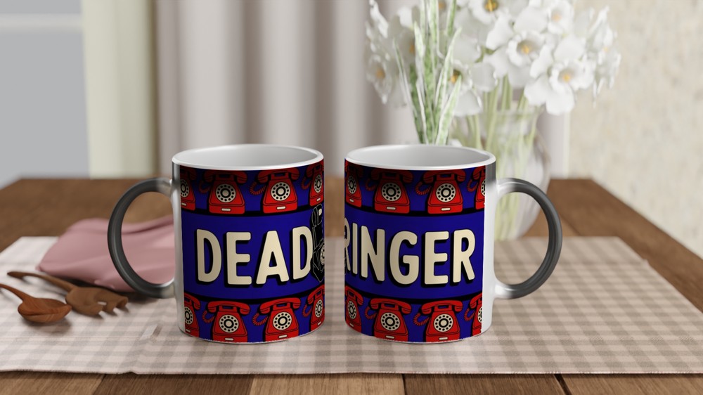 Operation Mincemeat Mug | Dead Ringer Quote | Musical Theatre Gift | 1940s Telephone Design — view 3