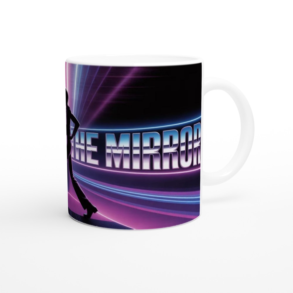 I'm Starting With The Mirror - Retro Neon Dance Silhouette Mug — view 12